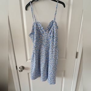 💙 blue Ditsy Floral mini dress